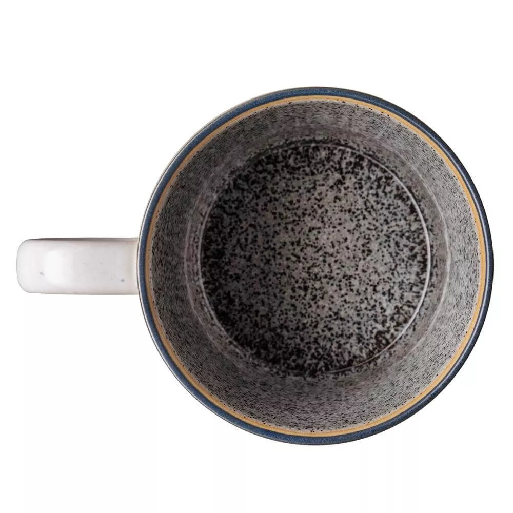 Denby Studio Grey White Ridged Mug